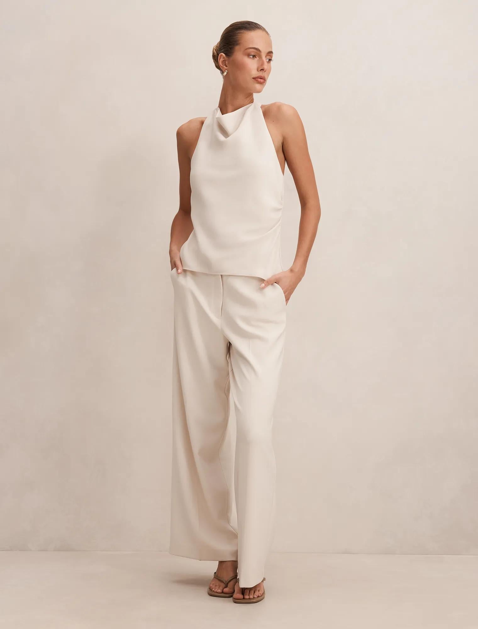 Evelyn Halter Backless Set