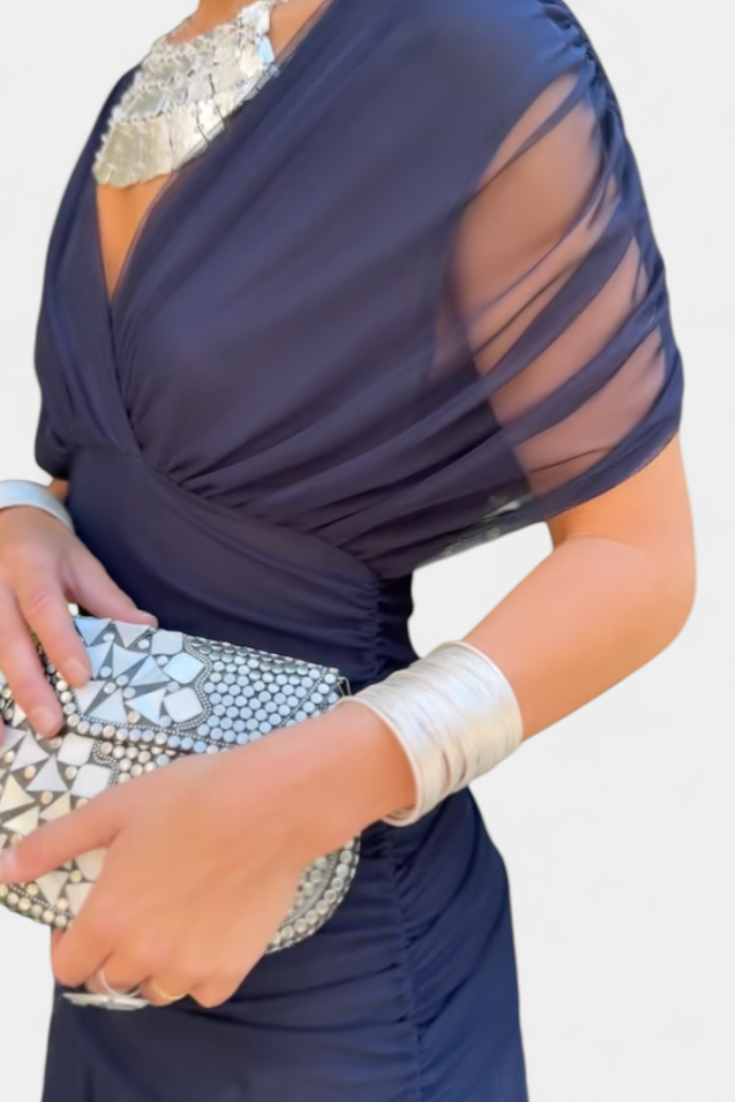 Alondra™ | Langes geblümtes Kleid mit V-Ausschnitt