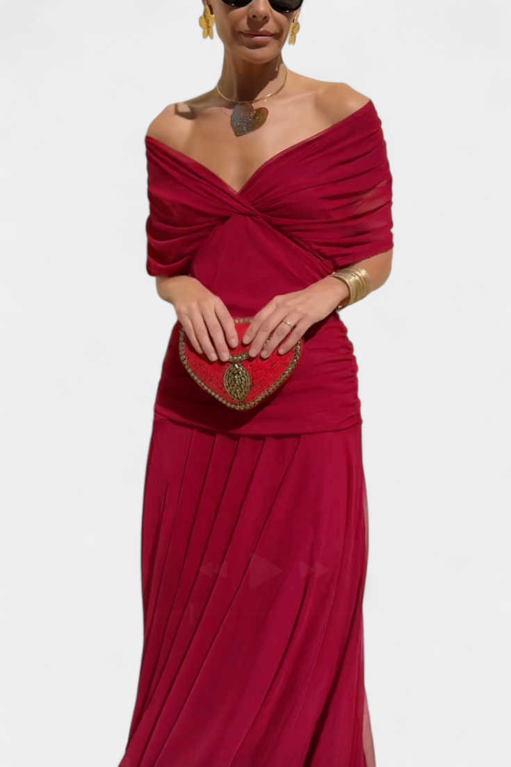Alondra™ | Langes geblümtes Kleid mit V-Ausschnitt