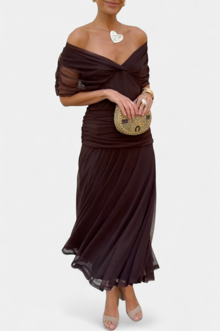 Alondra™ | Langes geblümtes Kleid mit V-Ausschnitt