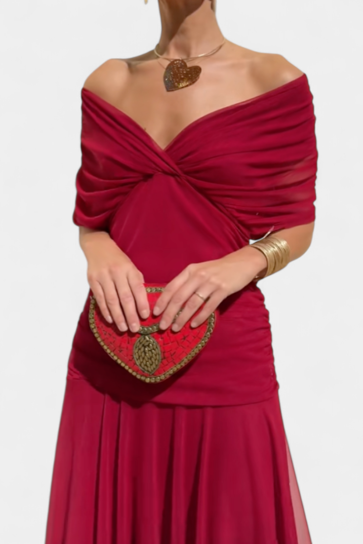 Alondra™ | Langes geblümtes Kleid mit V-Ausschnitt